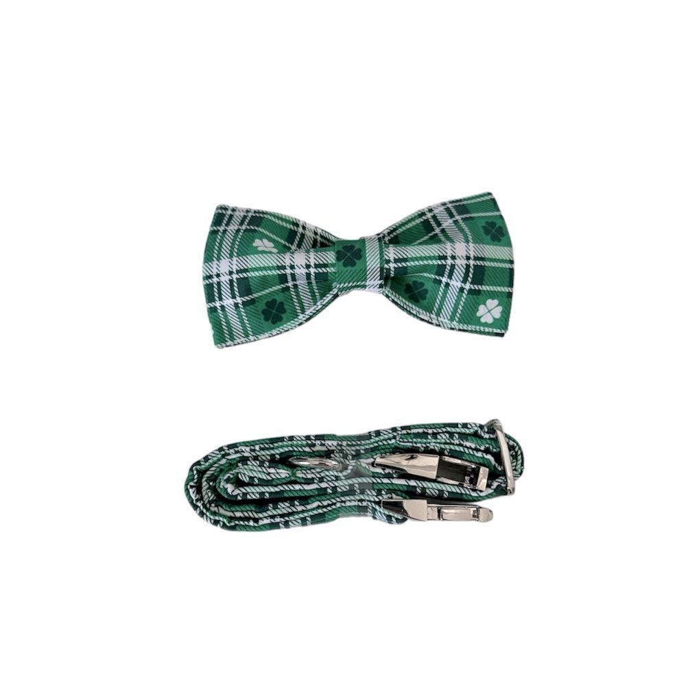 Lionet Paws Dog Bow Tie Adjustable Collar Green NWT